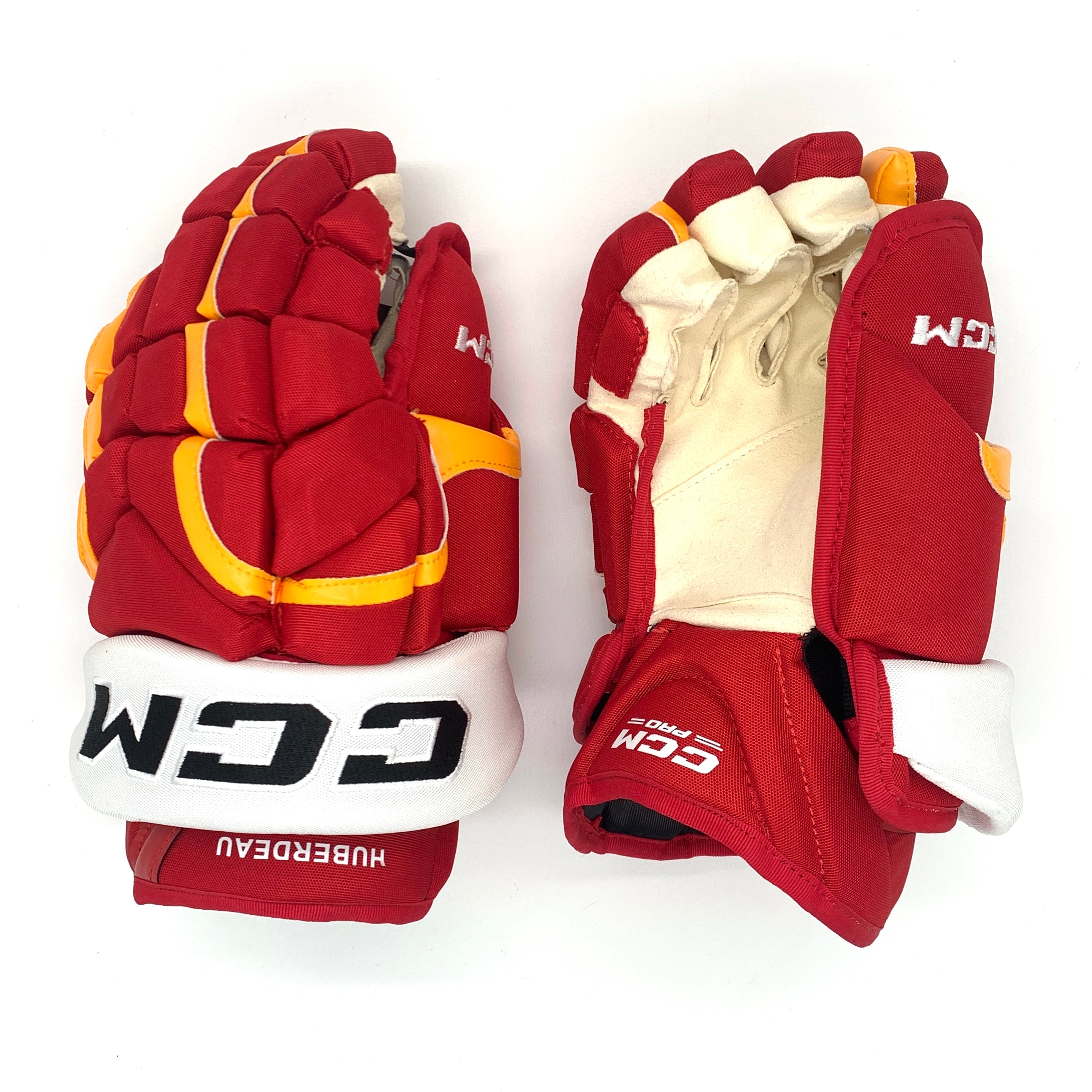 CCM HG12 - Gant NHL Pro Stock - Jonathan Huberdeau (Rouge/Jaune/Blanc)